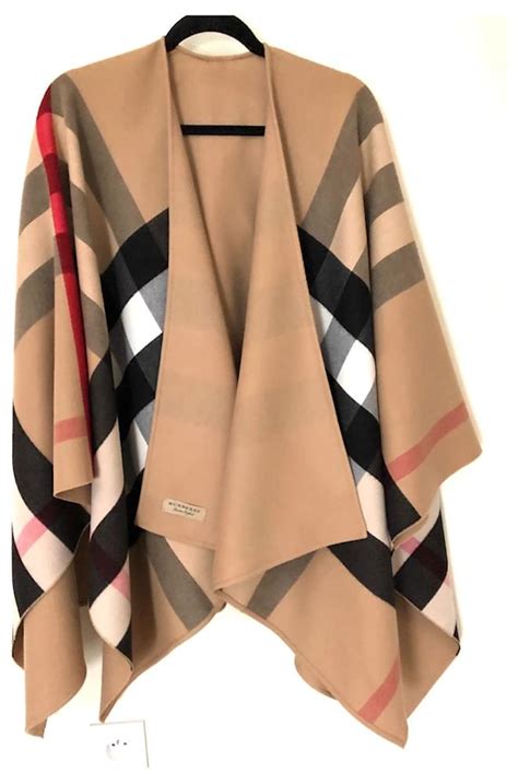 used burberry cape|burberry poncho shawl pockets.